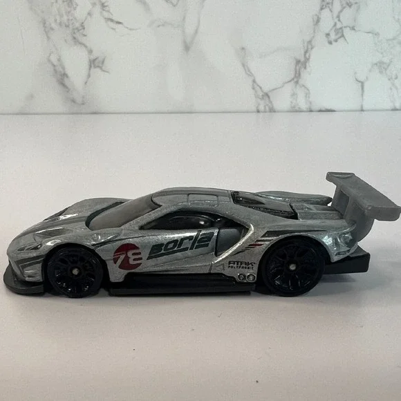 Hot Wheels DTW 92 2016 Ford GT Race 1/64 Grey Diecast, 3.25" Long, Collector Car - Picture 1 of 9
